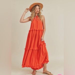 NWOT Lush Orange Dress